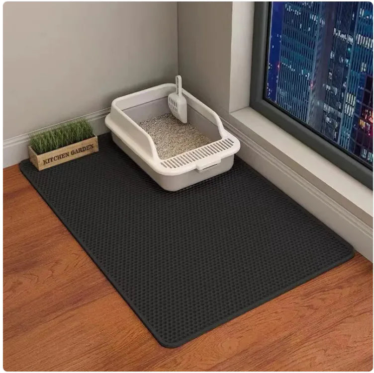 Dual-Layer Cat Litter Mat