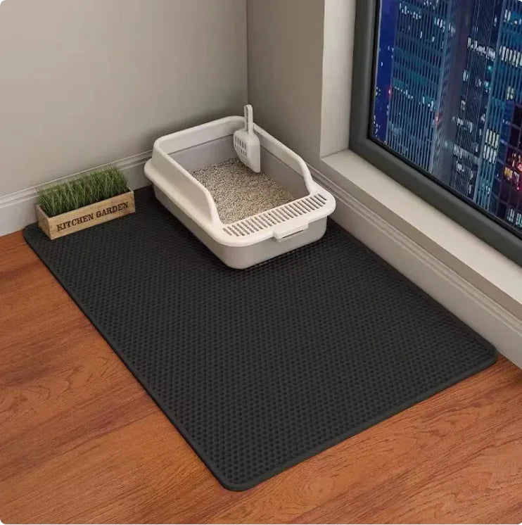 Dual-Layer Cat Litter Mat